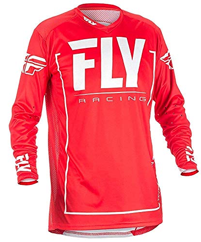 Fly Racing 2018 Lite Hydrogen Adult Motocross MTB Jersey - Red/Grey Small