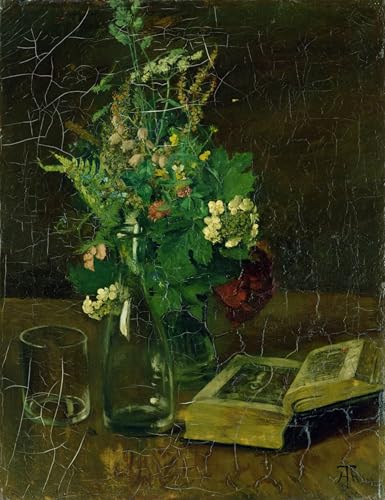 Nature morte au bouquet de fleurs affiche pour décoration de bureau élégante