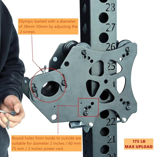 MARLANG Smith Machine Attachments for Power Rack Attachment, Cable Machine Attachment for Squat Rack Attachments, Power Rack Pulley Attachments for Cable Crossover LAT Pull Down Squat - Image 4