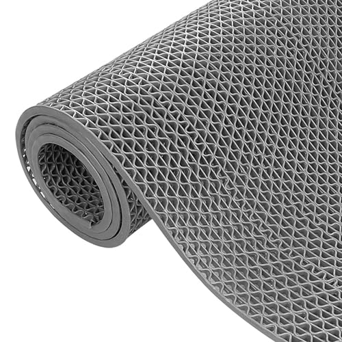 Fanbowo Non-Slip Drainage Floor Mat 3x10Ft Commercial PVC Mesh Hollow Mats 0.22'' Thick Swimming Pool Deck Mats Bath Shower Floor Mat for Wet Area Kitchen Pool Restaurant Garage Restaurant Bars