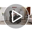Sweetcrispy Swivel Recliner Chair, Rocking Chair Nursery, Glider Rocker Recliner for Nursery, Glider Nursery Chair for Living Room with Extra Large Footrest, High Back, Upholstered Deep Seat (Grey)