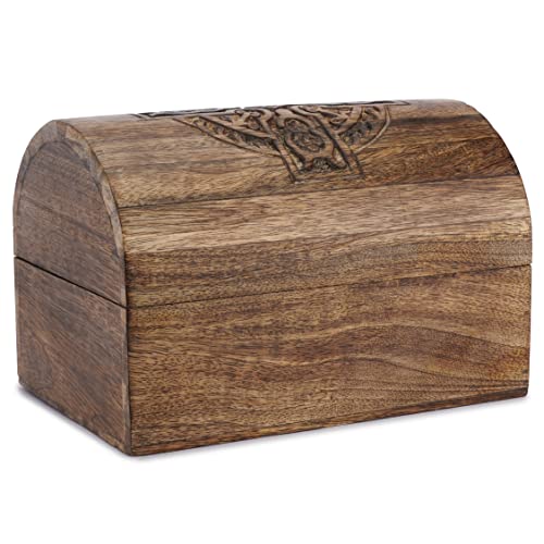 Ajuny Handcrafted Decorative Jewellery Storage Box With Cross Design Carvings Multipurpose Use As Jewellery Storage Keepsake Box Organizer Great For Gifts - Image 4