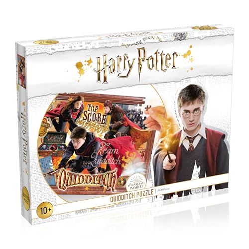 Winning Moves - Harry Potter Quidditch - Puzzle 1000 pièces - 1 Poster Offert - Jeu de société - Version française