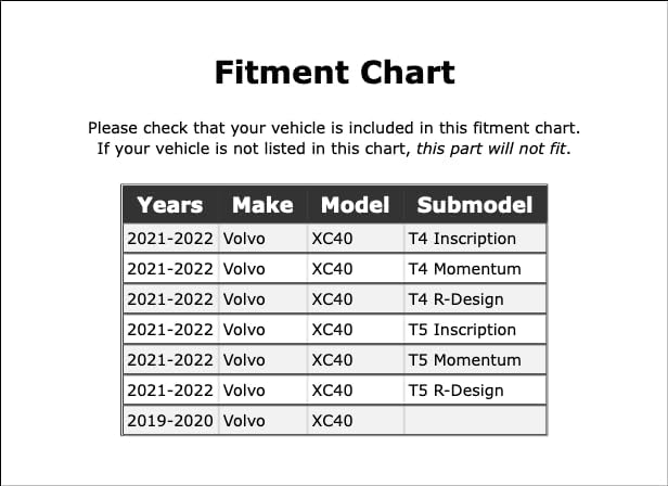 Miniatura 2 de Kit de hardware de freno de disco trasero compatible con Volvo XC40 2019 2020 2021 2022 PC-108933
