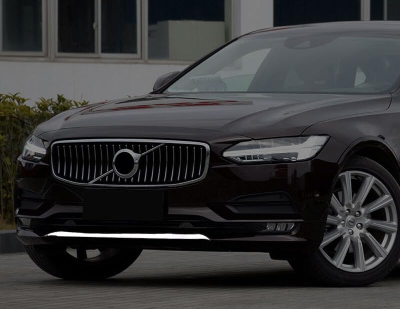 for Volvo S90 2017-2019 Front Bumper Lid Molding Cover Trim Stainless Steel Car Accessories 1pc