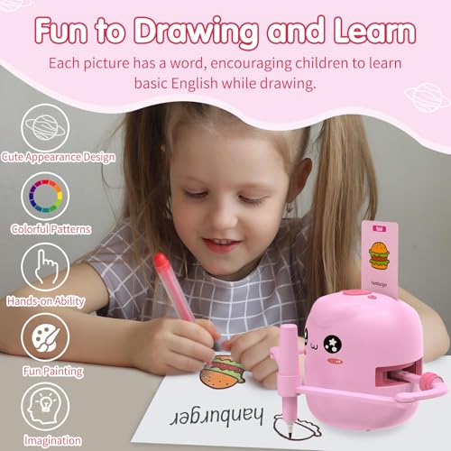 Drawing Robot for Kids with 150 Cards, Interactive Educational Painting Robot with Voice Interaction, Montessori Drawing Learning Toy for 5 6 7 8 9 Boys Girls Birthday Present - Image 4