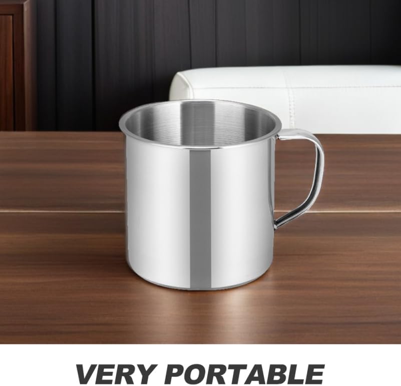 Luxshiny Multipurpose Stainless Steel Water Mug for Kids 2.36X2.36X2.16In Lightweight Unbreakable Camping & Outdoor Drinking Cup - Image 3