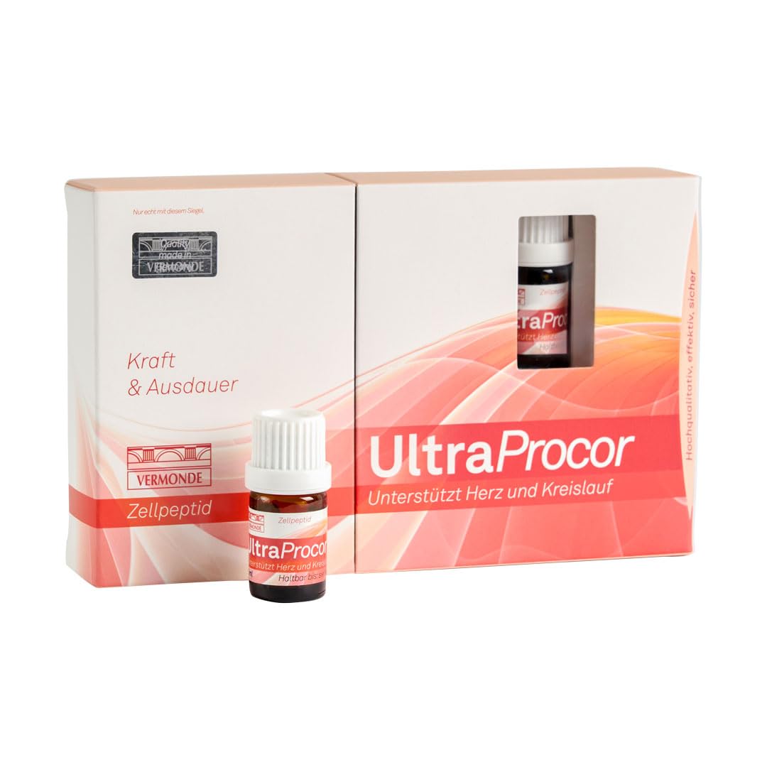 UltraProCor Trinkampullen – Herz stärken & Kreislauf unterstützen – Zur Regeneration von Herzmuskel & Gefäßen – 8x5ml Vermonde
