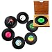 Produktbild Keeping One® 6er-Set Getränke-Untersetzer im Schallplatten-Design, Silikon-Tischzubehör, Retro-Design