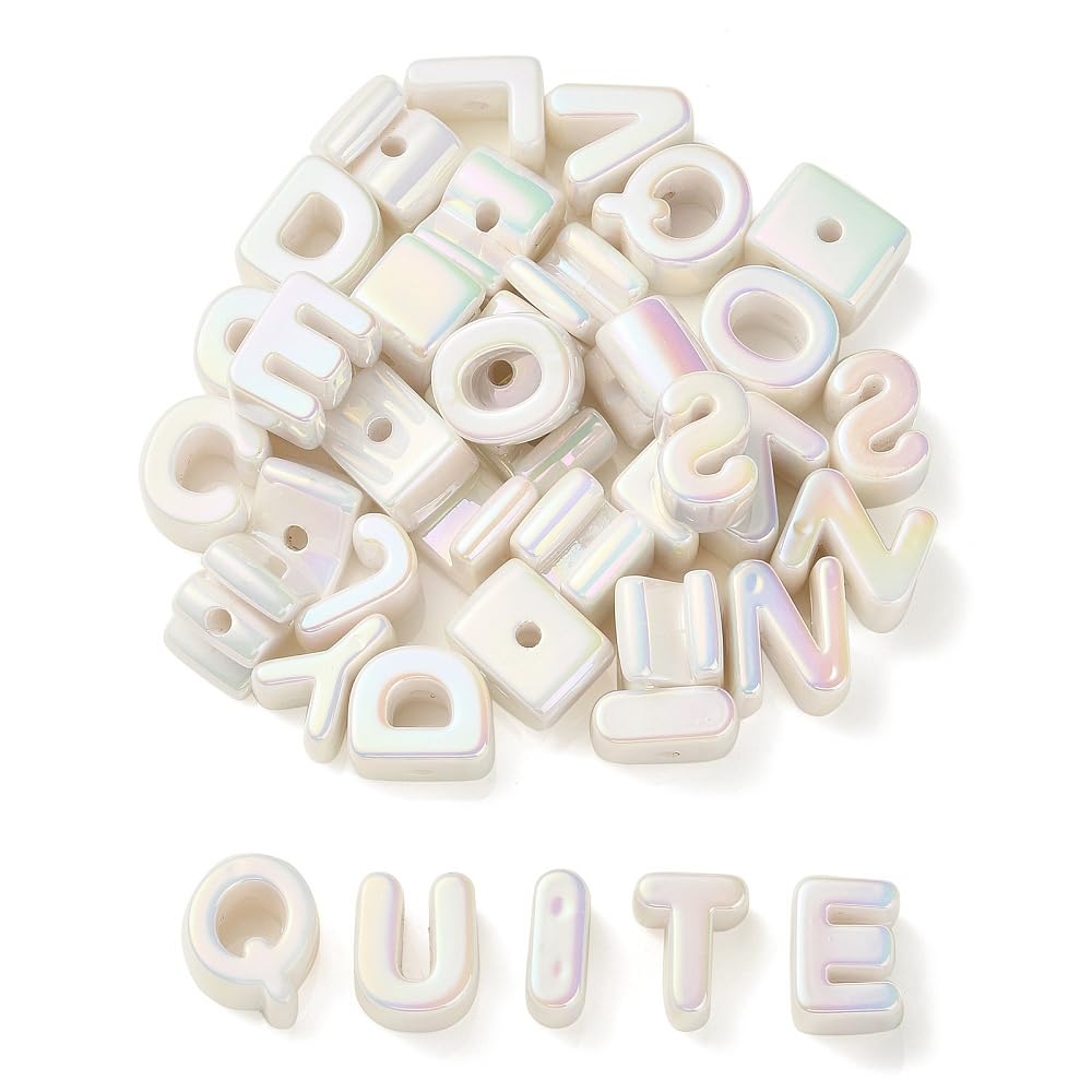 Photo 1 of DanLingJewelry Large Acrylic Letter Beads