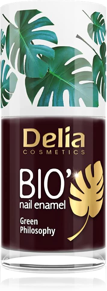 Delia Cosmetics, Bio Green Nail Polish, SMILE, Vegan Friendly, Perfect Opacity and Shine, Easy and Fast Application