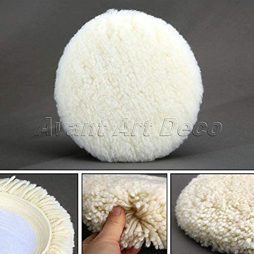 Image of DIY Crafts Design # No 2, Pack Of 5 Pcs, 7 inchinch Car Polishing Soft Wool Auto-Stick Pad Buffing Cleaning Polisher Kit for Industry Furniture Glass Car Steel Table (Design # No 2, Pack Of 5 Pcs)