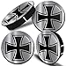 Produktbild Biomar Labs® 4 x 60mm Silikon Nabenkappen Iron Cross Eisernes Kreuz Kappen Felgendeckel Radkappen Radnabendeckel Nabendeckel Auto Tuning C 86
