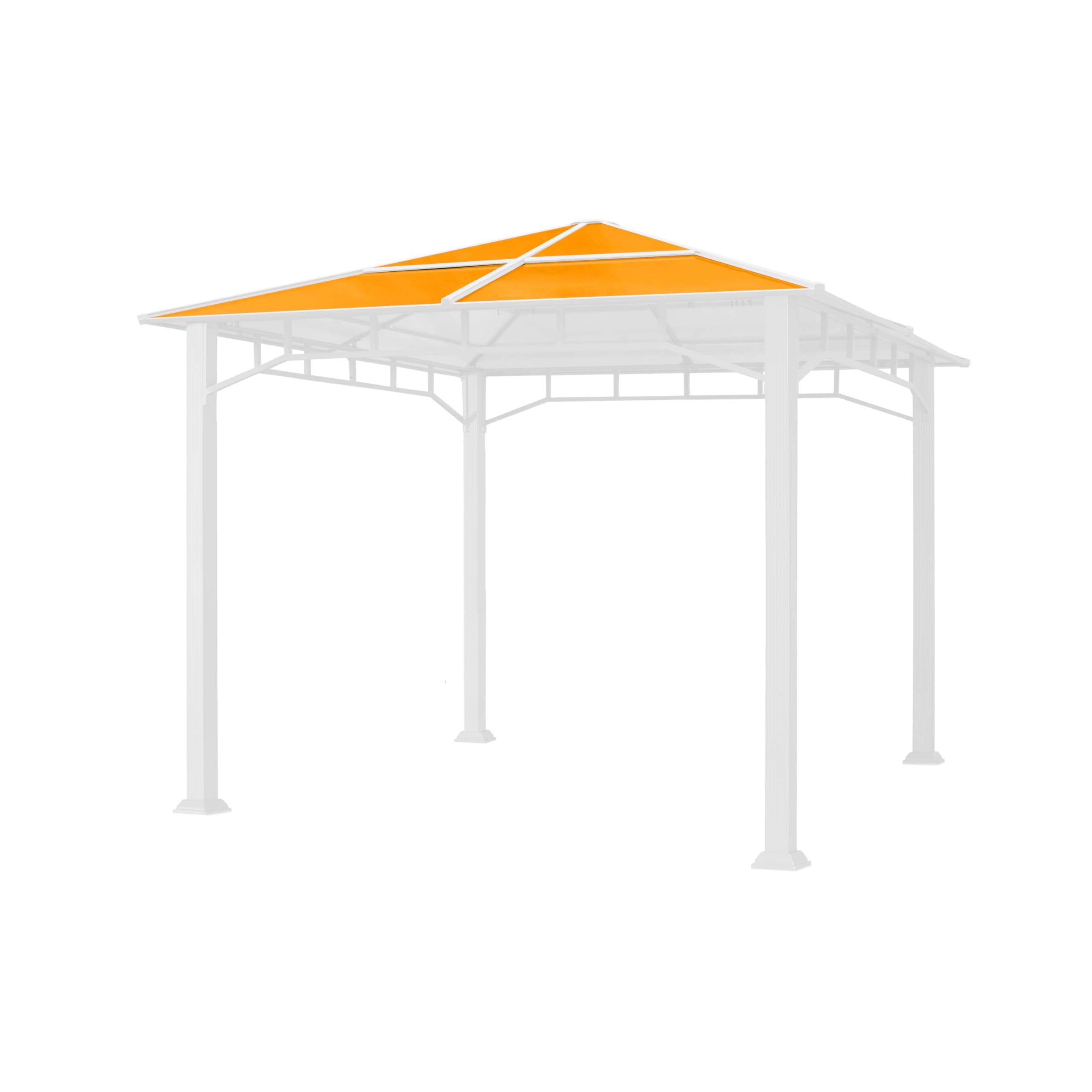 Ersatz-Dachplatten 3x3 m Hardtop ca. 8 mm Polycarbonatplatten für Sunset Deluxe