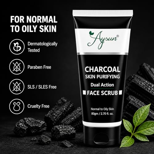 Image of Aysun Charcoal Skin Purifying Dual Action Face Scrub Combo Pack of 2