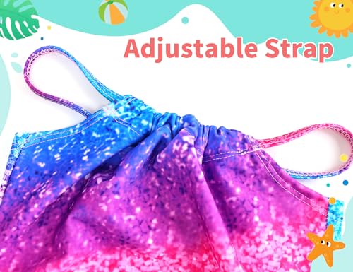 Image of TENVDA Girls Swimsuit Summer Beach Sport Halter Bathing Suits One Piece Swimwear for 2-12 Years Old Kids