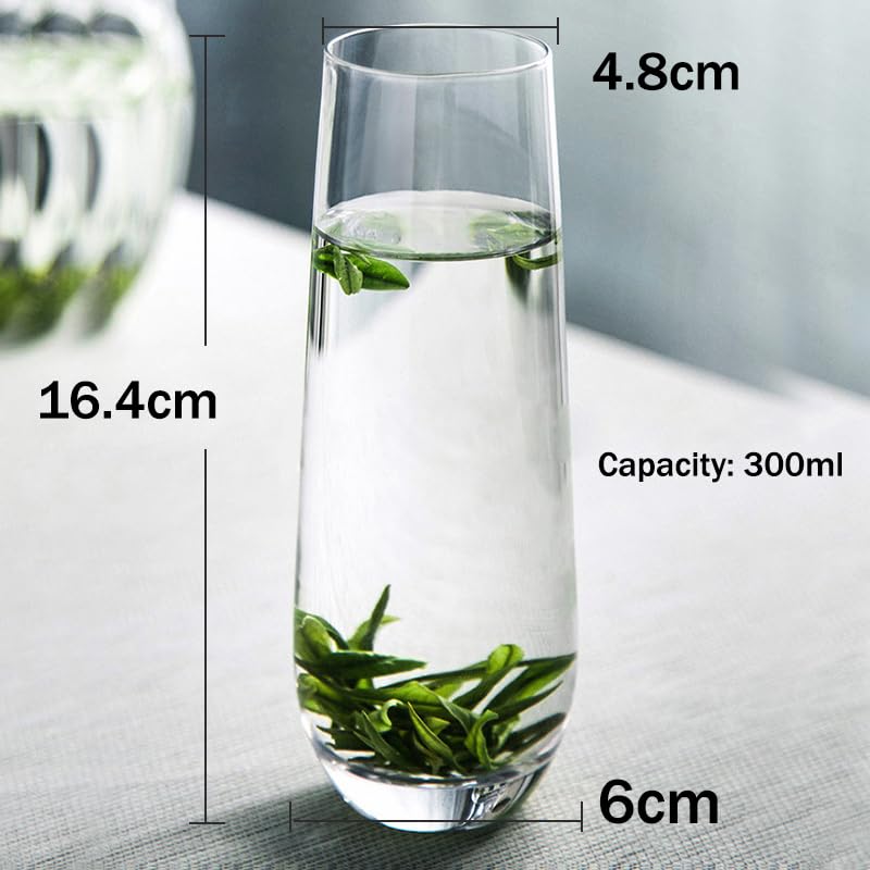 Lot De 6 Verres Highball En Verre Transparent - Capacité 370 Ml, Base épaisse, Pour Cocktails, Whisky, Bière, Jus