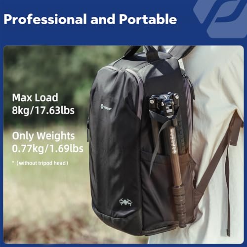 Image of Fotopro 59 inch Carbon Fiber Travel Tripod, 2 in 1 Lightweight Monopod Tripods, Professional Compact Tripod for DSLR Camera, Load up to 17.6lbs(8kg)
