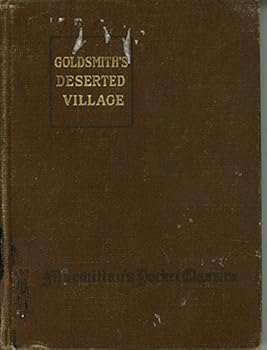 Hardcover Goldsmith's the Deserted Village (MacMillan's Pocket Classics) Book