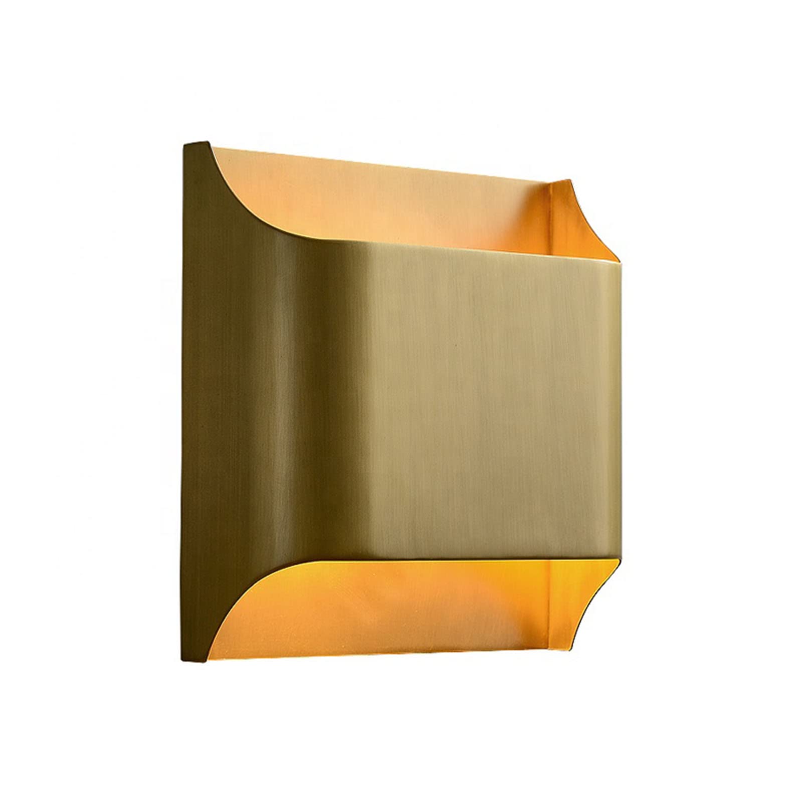 SXSCARKX Luxury Wall Sconce, Gold Brass Modern Decorate Lamp, E14 Living Room Bedside Corridor Bedroom Lamp Light Fixture(10 * 10cm)