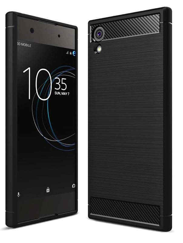 Image of Hybrid Carbon Fiber Back Case for Sony Xperia XA1 Ultra (Black)