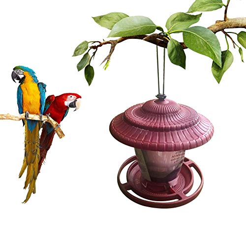 mysticall Automatic Bird Feeder, Outdoor Wild Balcony Waterproof Plastic Transparent Hanging Automatic Feeder for Feeding Parrot noble excellently favorable