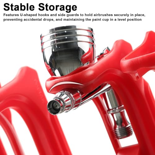 Image of Quick-Release Airbrush Stand Quick Pull Spraying Pen Holder 30mm Adjustable Rotation for Effortlessly Convenient Use