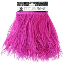 Zucker Feather FOO5YD-SP Feather Fringe Feather Ostrich Fringe - Shocking Pink
