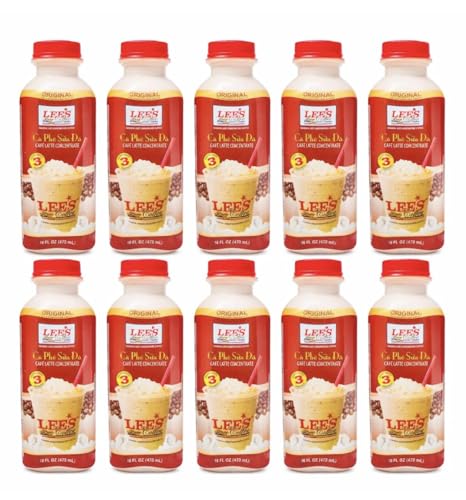 [Pack of 12] Lee’s Cafe Latte Frozen Concentrate, Original Vietnamese Style Coffee (Cà Phê Sữa Đá) — 16 fl oz Bottles, Pack of 12 — For Iced or Hot Lattes — Shipped via Express Mail with Insulated Frozen Packaging & Ice Packs