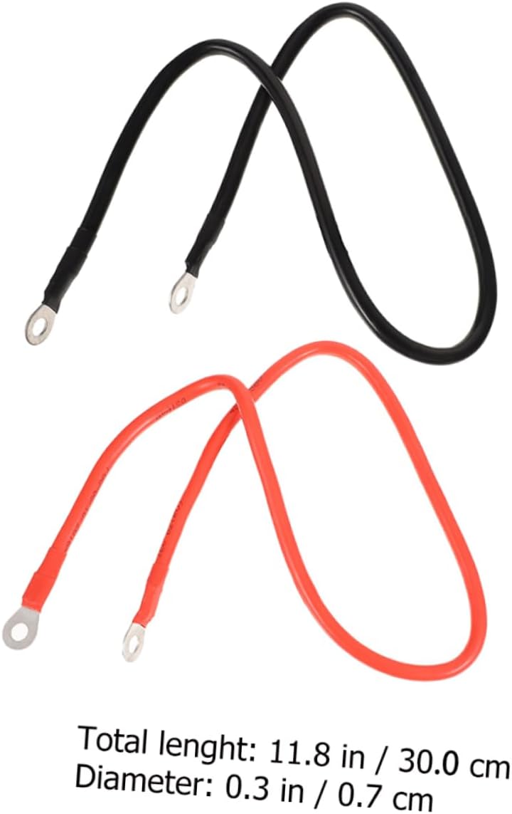 Cabilock Jumper Cables for Car 6awg Battery Cable Set Short Battery Power Converter for Car Boat Marine Solar Inverter
