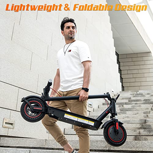 Evercross Ev10K Pro App-Enabled Electric Scooter, Electric Scooter Adults With 500W Motor, Up To 19 Mph & 22 Miles E-Scooter, Lightweight Folding Electric Scooter For Adults With 10'' Honeycomb Tires #TOP6