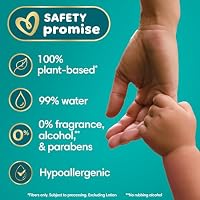 Pampers Ultraclean Baby Wipes, Unscented, Fragrance Free, Water Based, Hypoallergenic, Extra Thick & Grips Mess, 100% Plant Based, 156 Wipes Total (2X Flip-Top Packs) — image 7