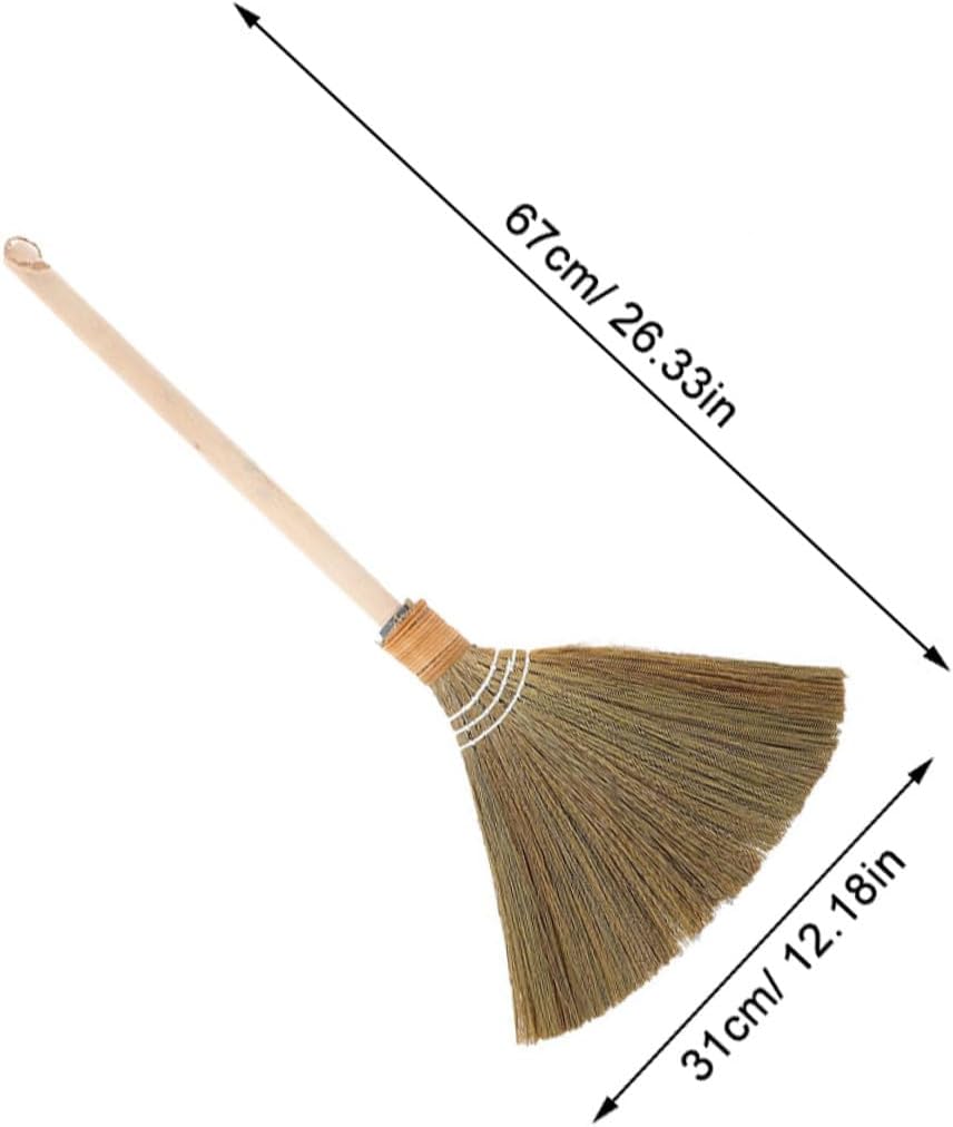 Handmade Corn Broom Wooden Handle Multi-Purpose Floor Sweeper for Home Yard