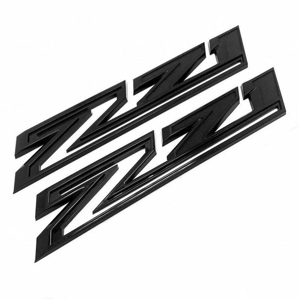 2pack 2019-2026 OEM Z71 Emblems Side Left & Right Badges Compatible with Silverado Tahoe Suburban 84632695 (Gloss Black)