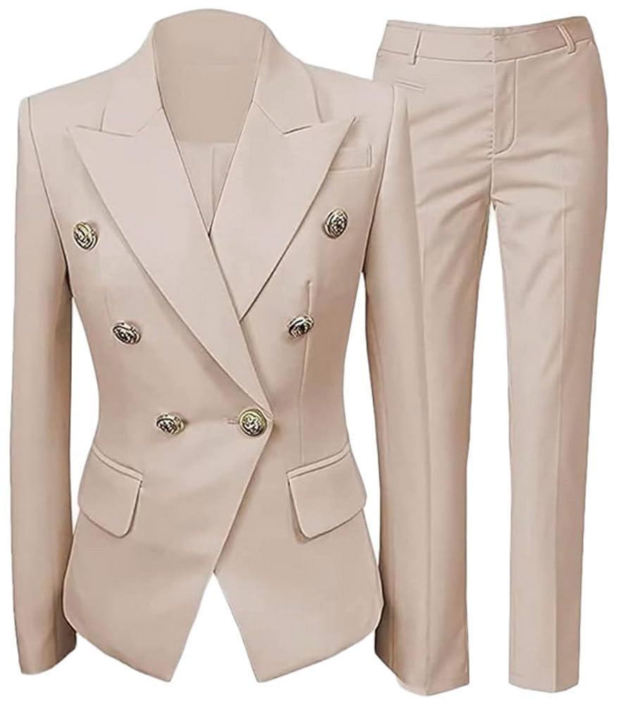 Slim fit Women Business Suit for Work Professional 2 PC Prom Tuxedos Suit Formal Outfit