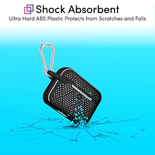 TALK WORKS Capa para AirPods Pro com chaveiro – Capa protetora rígida de silicone para AirPods – Cap