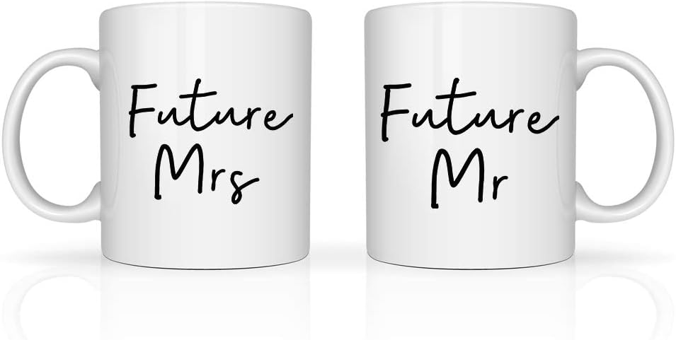 Future Mr & Mrs Mug Set-11 Ounce Ceramic Mug, Engaged Mug, Coffee Cups Gift Set, Engagement For Couples, Tea Mug, Engaged Coffee Cup