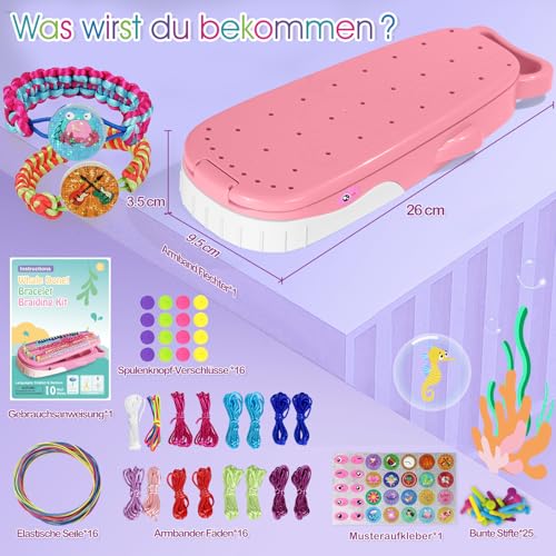 Euclidean Cube Freundschaftsarmband Selber Machen, Armbänder Selber Machen Wal geformt DIY Schmuckbastelsets Handwerk für Mädchen im Alter von 8-12, Armbänder Selber Machen Kinder-Bastelsets