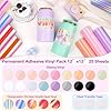VINYL FROG Glossy Permanent Adhesive Vinyl Pack 12''x12'' 25 Sheets/Pack Assorted Colors Craft Vinyl for Mug, Cup, Window & Home Deco,and Other DIY Projects #1