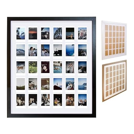 Tapeera Marco de fotos negro para decoración de pared para Fujifilm Instax Mini Film – 30 aperturas marco grande para collage de fotos para pared – Mini marco de pared – no compatible con tamaño de | Ya disponible en tu tienda friki favorita! En mundofriki.es!