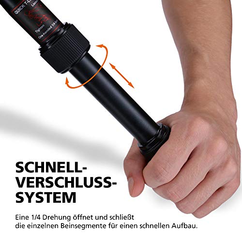 Rollei C5I - Aluminum Tripod With Panoramic Ball Head - Arca Swiss Compatible - Max. Load 8 Kg - Titanium #TOP4