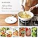 Kordisen Nonstick Wok with Lid, 12 Inch Woks & Stir-fry Pans, Healthy Coating Induction Cookware, Compatible with All Stovetops, PFOA Free (Cream White)
