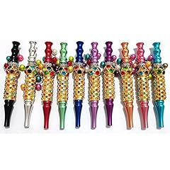 Blunt Tips-Stylish Hookah Pipes-Shisha Stone Studded Pipes-100 Hand Made-Stone Craft Around Gold