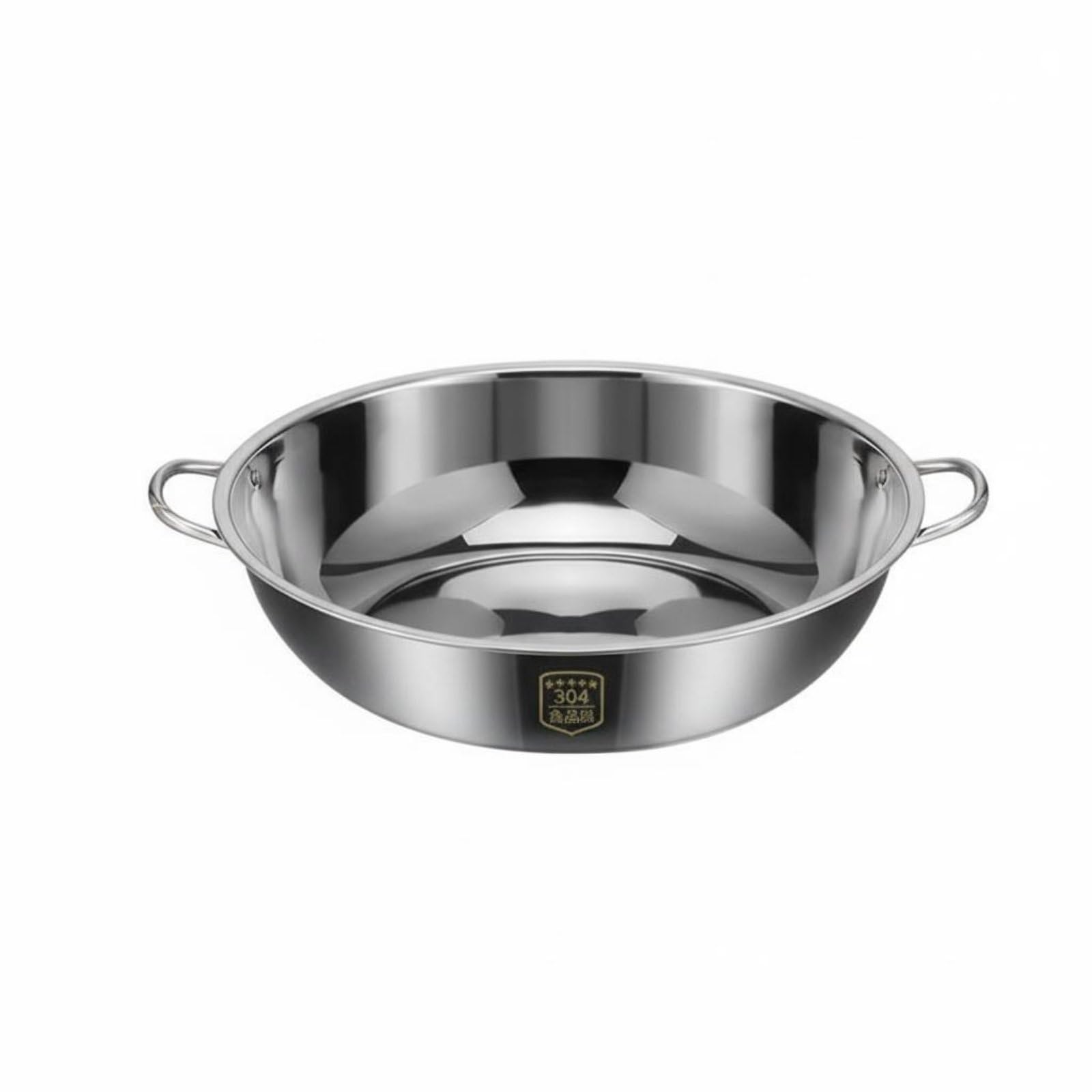 Pentola a Doppio Scomparto Pentola Hot Pot Pentola per Zuppe Casseruola Pentola per in Acciaio Inox 304 Superficie Antiadherente Naturale Pulizia, 34 Cm, style to 20