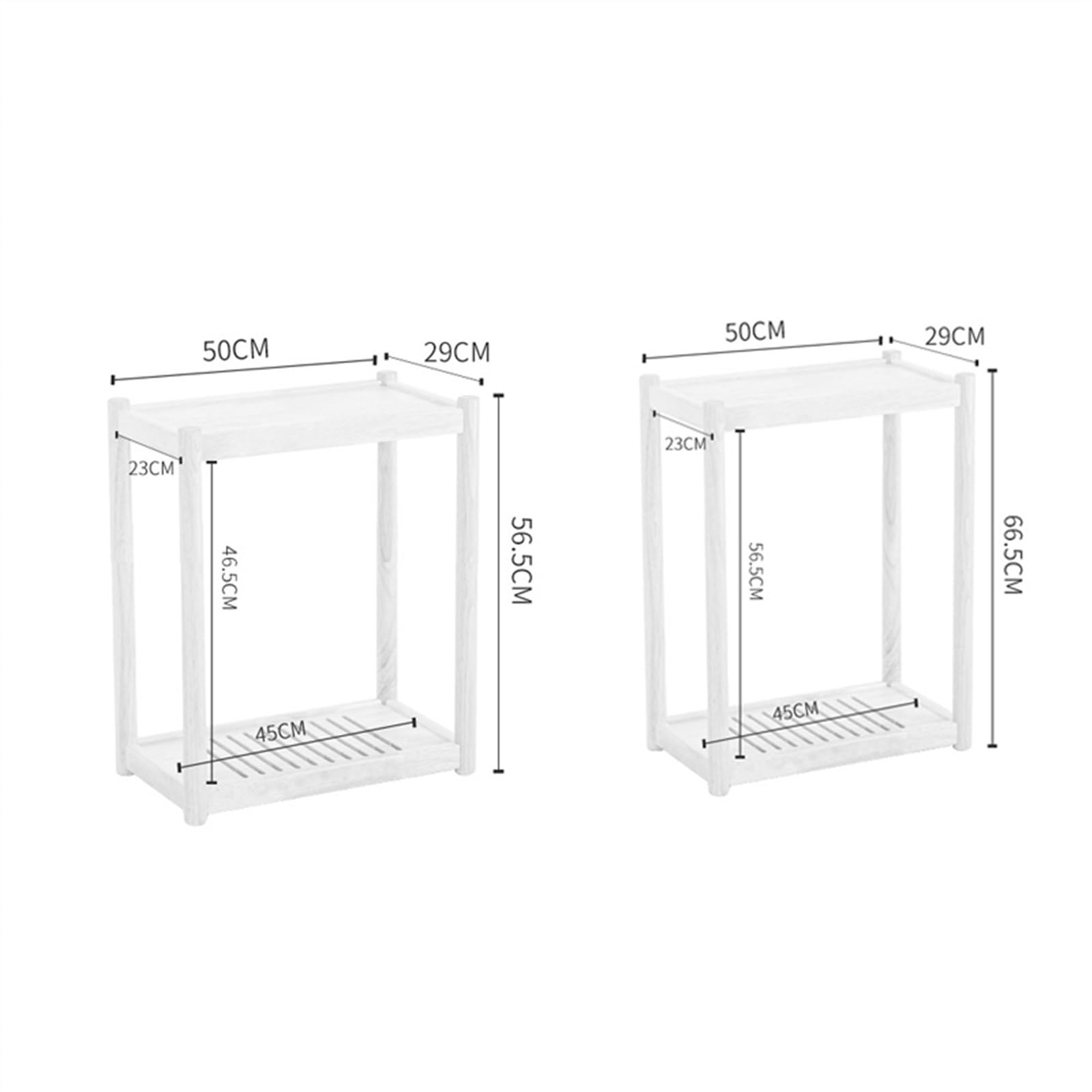 Práctico Soporte de CPU móvil 2 Niveles, Soporte Torre Madera for PC con Ruedas Invisibles, Caja Principal pie for el hogar y la Oficina(Blanco,Medio)