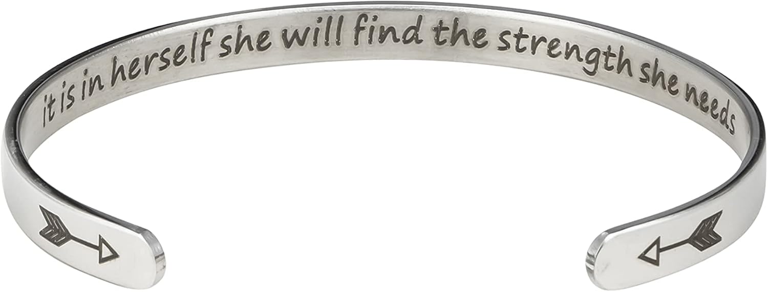 A N KINGPiiN Inspirational Bracelets for Women Inspirational Gift for Women, Men Motivational Birthday Cuff Bangle Friendship Personalized Mantra Jewelry Come Gift Box - AN-CF-15 - Image 2