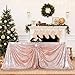 PartyDelight Rose Gold Sequin Tablecloth Rectangle 60x102 High-Density 3mm Stitched Sequins Shimmering Table Cover for 6ft Banquet Tables Elegant Decor for Weddings, Graduations & Holiday Dinners