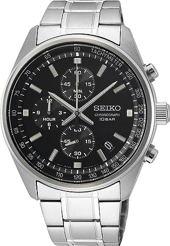 Seiko Automatik Herren-Uhr Edelstahl mit Quarzwerk und Edelstahlband