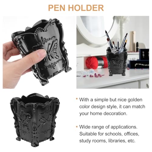 Porte-pinceaux de maquillage en acrylique transparent avec compartiments de rangement - 5