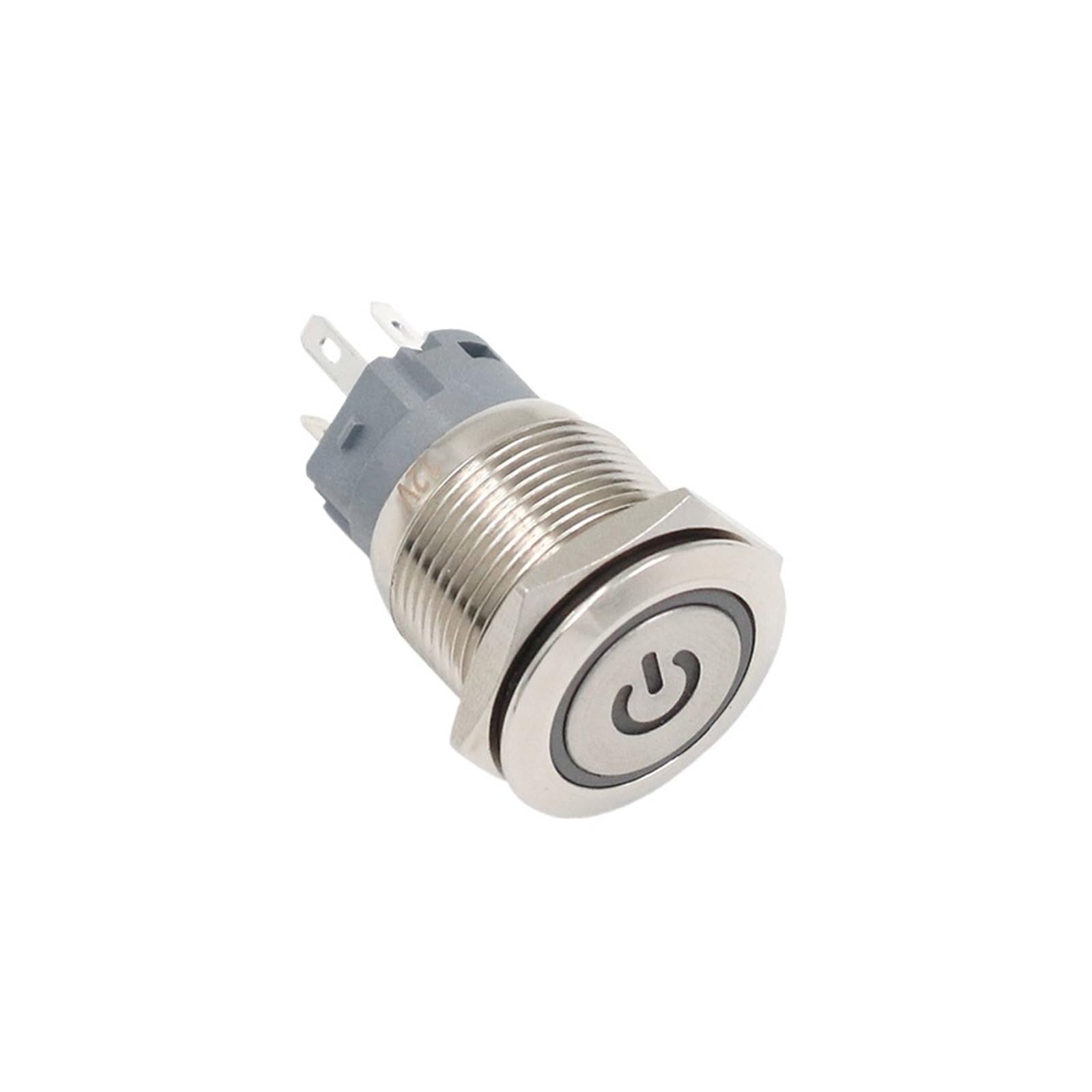 Bouton interrupteur LED moteur voiture 19mm klaxon cloche étanche inox violet 6V